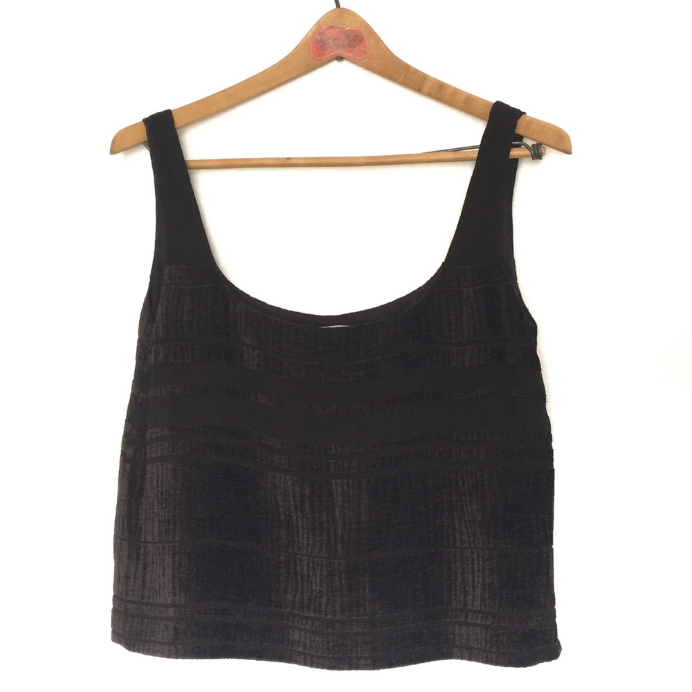Anne Klein Womens Dark Brown Lined Tank Top Blouse